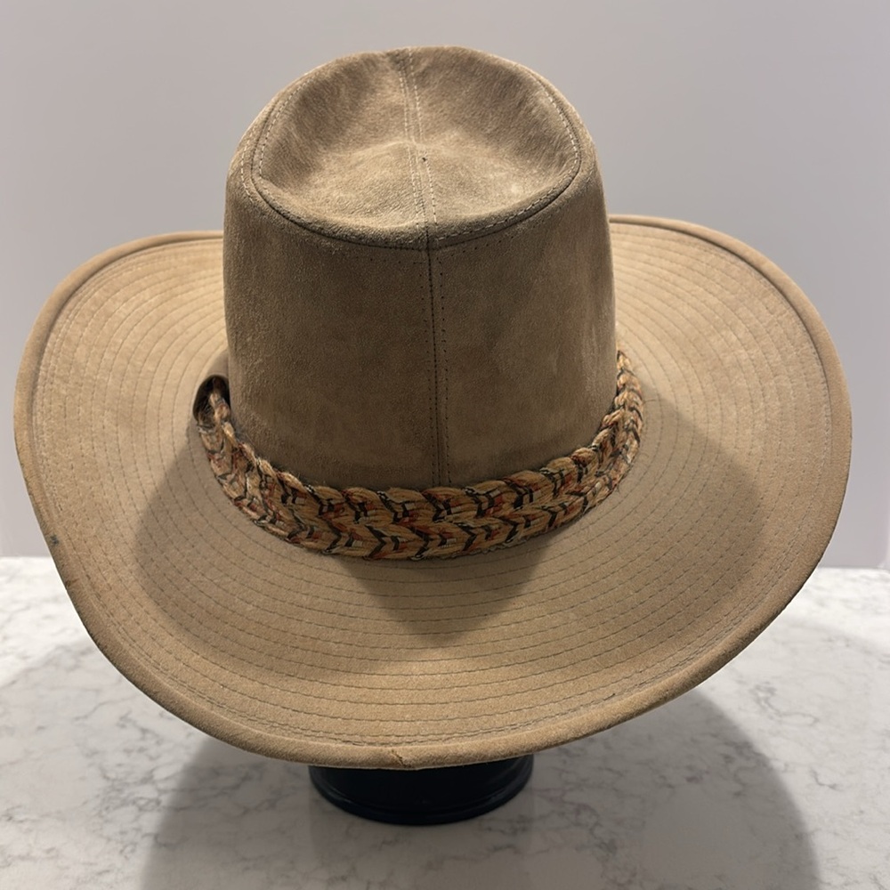 Resistol Self-Conforming Tan Feather Western Cowboy Hat size 7 1/8‎ - Picture 9 of 14